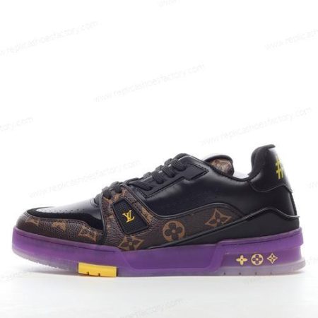 Replica LOUIS VUITTON Trainer Men’s and Women’s Shoes ‘Yellow Purple Black’ 1A8WJA