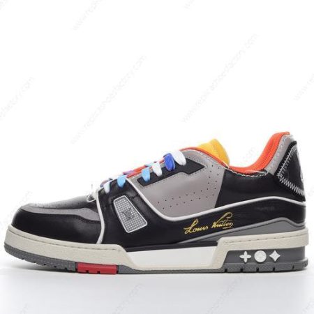 Replica LOUIS VUITTON Trainer Red SS21 Men’s and Women’s Shoes ‘Black Red Yellow Grey’ 1A9JN8