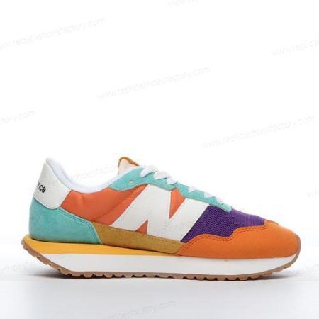 Replica New Balance 237 Men’s and Women’s Shoes ‘Green White Orange Purple Brown’ WS237PK1