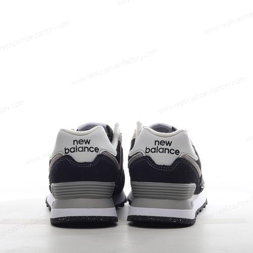Replica New Balance 574 Mens and Womens Shoes Black White WL574EVB