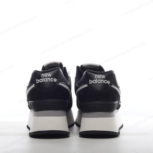 Replica New Balance 574 Mens and Womens Shoes Black White WL574ZAB