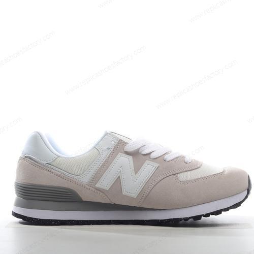 Replica New Balance 574 Mens and Womens Shoes Grey White ML574EVW