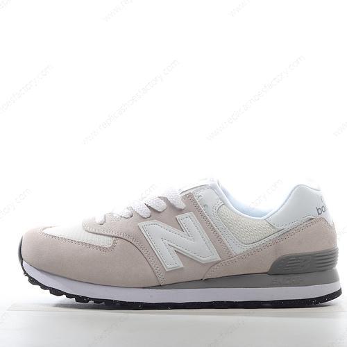 Replica New Balance 574 Mens and Womens Shoes Grey White ML574EVW