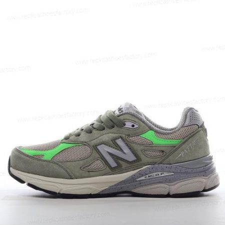 Replica New Balance 990v3 Men’s and Women’s Shoes ‘Green Silver’ M990PP3