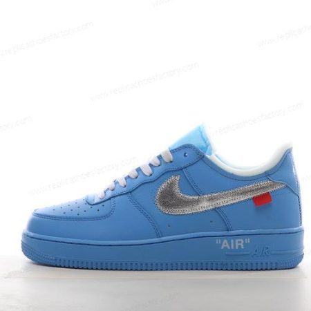 Replica Nike Air Force 1 Low 07 Off-White Men’s and Women’s Shoes ‘Blue Silver’ CI1173-400