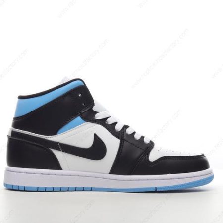 Replica Nike Air Jordan 1 Mid Men’s and Women’s Shoes ‘Black Blue’ BQ6472-102