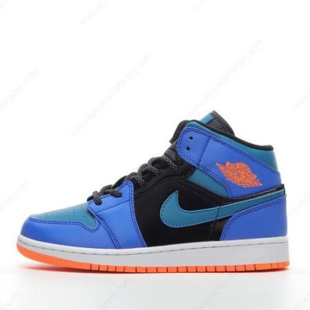 Replica Nike Air Jordan 1 Mid Men’s and Women’s Shoes ‘Blue Black’ 554725-440