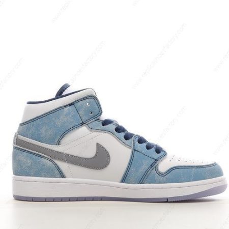 Replica Nike Air Jordan 1 Mid Men’s and Women’s Shoes ‘Blue Red Grey’ DN3706-401