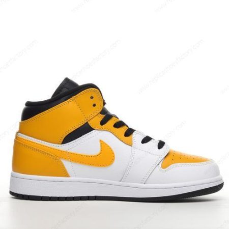 Replica Nike Air Jordan 1 Mid Men’s and Women’s Shoes ‘Gold Black’ 554725-170
