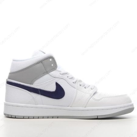 Replica Nike Air Jordan 1 Mid Men’s and Women’s Shoes ‘Grey White Black’ DR8038-100