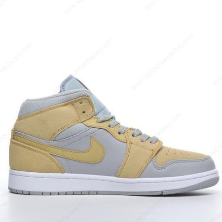 Replica Nike Air Jordan 1 Mid Men’s and Women’s Shoes ‘Grey Yellow’ DA4666-001