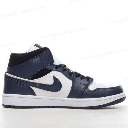 Replica Nike Air Jordan 1 Mid Men’s and Women’s Shoes ‘Navy Black’ 554724-411