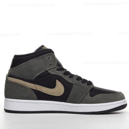 Replica Nike Air Jordan 1 Mid Men’s and Women’s Shoes ‘Olive Black’ BQ6472-030