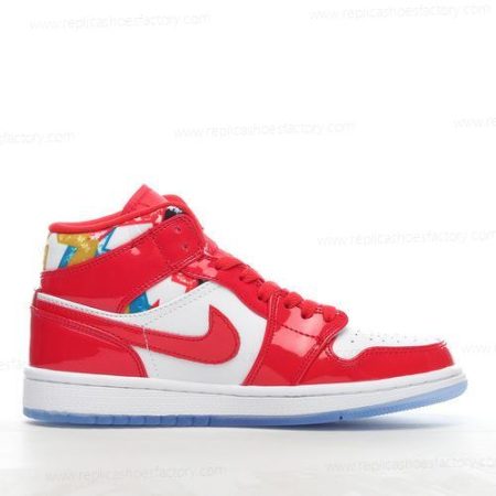 Replica Nike Air Jordan 1 Mid Men’s and Women’s Shoes ‘Red White’ DC7294-600