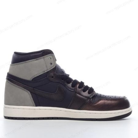 Replica Nike Air Jordan 1 Retro High Men’s and Women’s Shoes ‘Black Grey’ 555088-033