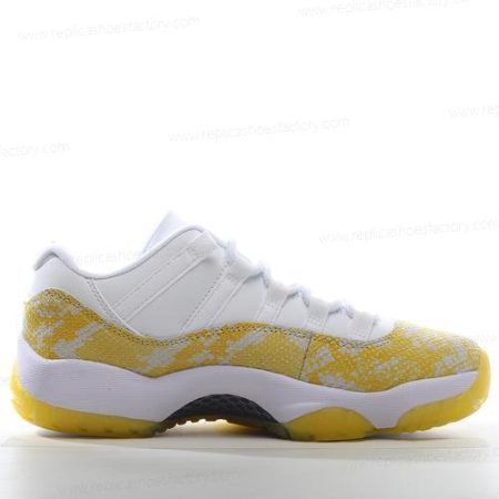 Replica Nike Air Jordan 11 Low Men’s and Women’s Shoes ‘White Yellow’ AH7860-107