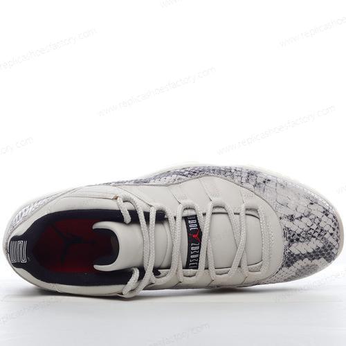 Replica Nike Air Jordan 11 Retro Low Mens and Womens Shoes Grey White Black CD6846002