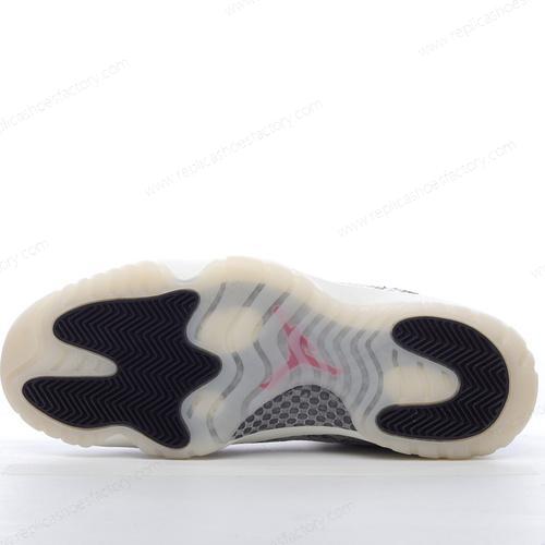 Replica Nike Air Jordan 11 Retro Low Mens and Womens Shoes Grey White Black CD6846002