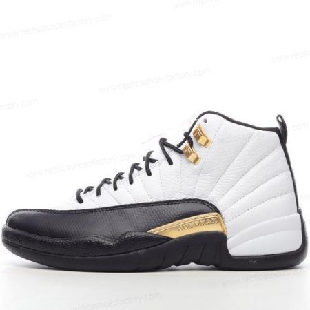 Replica Nike Air Jordan 12 Retro Men’s and Women’s Shoes ‘White Black Gold’ CT8013-170