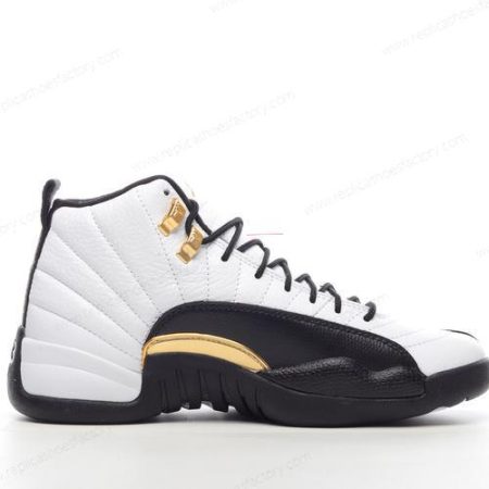 Replica Nike Air Jordan 12 Retro Men’s and Women’s Shoes ‘White Black Gold’ CT8013-170