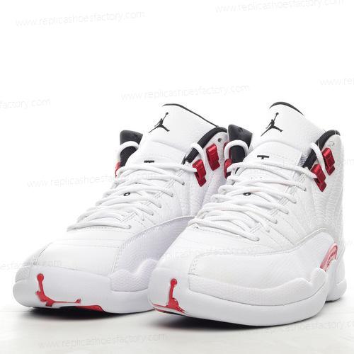 Replica Nike Air Jordan 12 Retro Mens and Womens Shoes White Red CT8013106