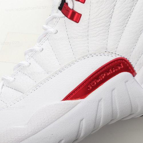 Replica Nike Air Jordan 12 Retro Mens and Womens Shoes White Red CT8013106