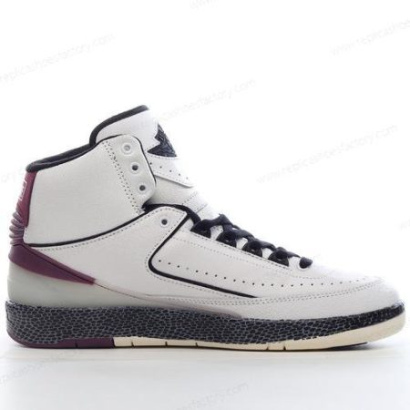 Replica Nike Air Jordan 2 Mid SP x Off-White Men’s and Women’s Shoes ‘White Purple Black’ DJ4375-160