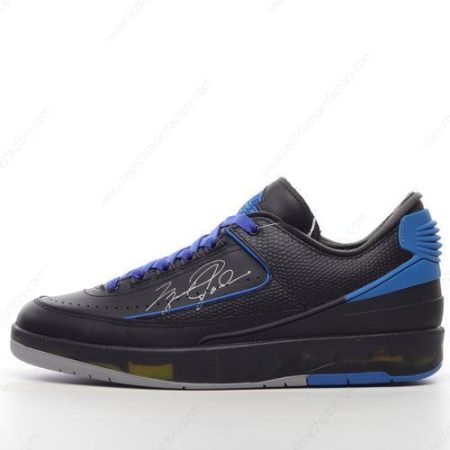 Replica Nike Air Jordan 2 Retro Low SP x Off-White Men’s and Women’s Shoes ‘Black Blue Grey’ DJ4375-004