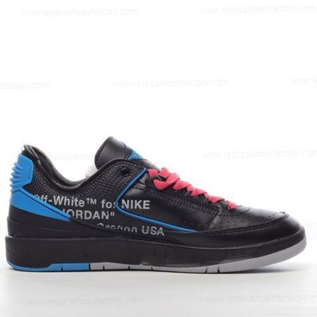 Replica Nike Air Jordan 2 Retro Low SP x Off-White Men’s and Women’s Shoes ‘Black Blue Pink’ DJ4375-004