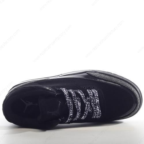 Replica Nike Air Jordan 3 Retro Mens and Womens Shoes Black 136064002