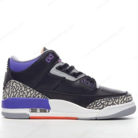 Replica Nike Air Jordan 3 Retro Men’s and Women’s Shoes ‘Black Grey White Purple’ CT8532-050