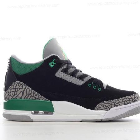 Replica Nike Air Jordan 3 Retro Men’s and Women’s Shoes ‘Black Silver White Pine Green’ CT8532-030