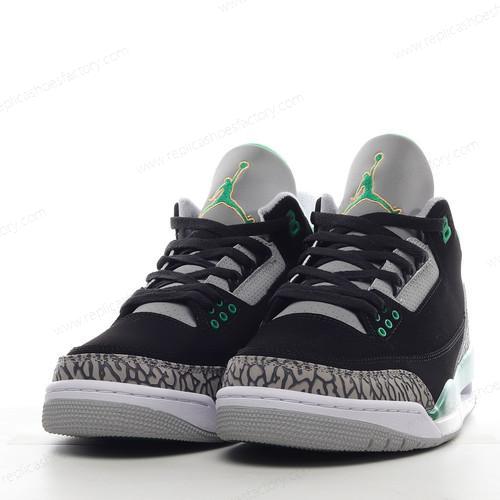 Replica Nike Air Jordan 3 Retro Mens and Womens Shoes Black Silver White Pine Green CT8532030