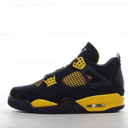 Replica Nike Air Jordan 4 Retro Men’s and Women’s Shoes ‘Black Yellow’ DH6927-017