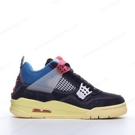 Replica Nike Air Jordan 4 Retro Men’s and Women’s Shoes ‘Blue Grey Red Black’ DC9533-001