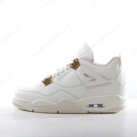 Replica Nike Air Jordan 4 Retro Men’s and Women’s Shoes ‘Gold White’ AQ9129-170