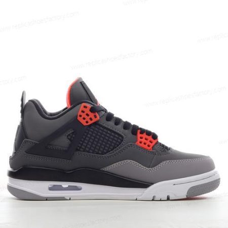 Replica Nike Air Jordan 4 Retro Men’s and Women’s Shoes ‘Grey Black Orange’ DH6927-061