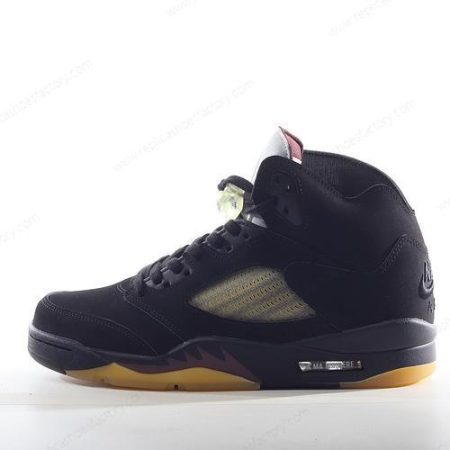 Replica Nike Air Jordan 5 Retro Men’s and Women’s Shoes ‘Black Silver’ 136027-001