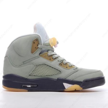 Replica Nike Air Jordan 5 Retro Men’s and Women’s Shoes ‘Green Black Yellow’ 440888-300