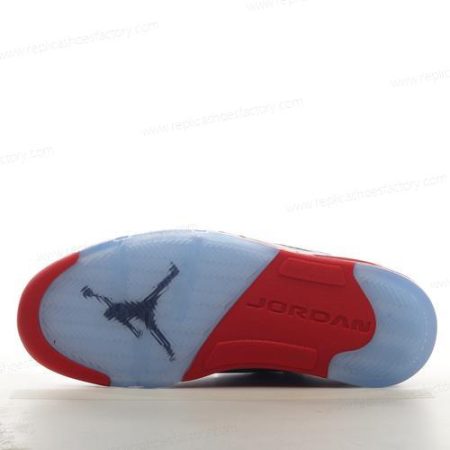 Replica Nike Air Jordan 5 Retro Men’s and Women’s Shoes ‘White Black Red’ 819171-101
