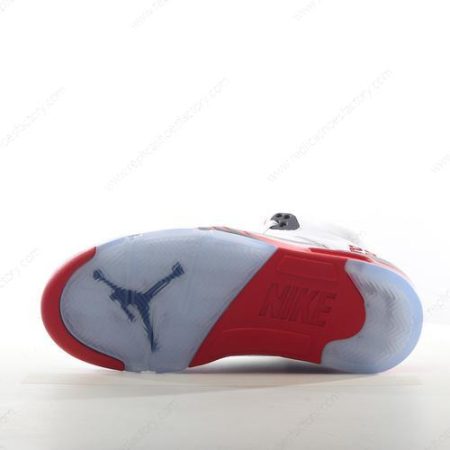 Replica Nike Air Jordan 5 Retro Men’s and Women’s Shoes ‘White Red Black’ 136027-120