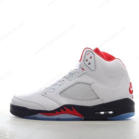 Replica Nike Air Jordan 5 Retro Men’s and Women’s Shoes ‘White Red Black’ 440888-100