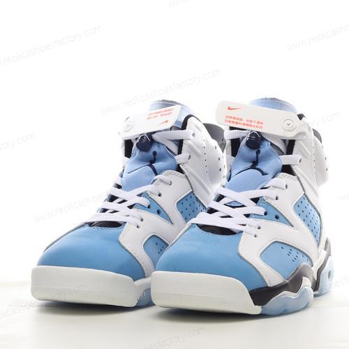 Replica Nike Air Jordan 6 Retro Mens and Womens Shoes Blue White Black 384665410
