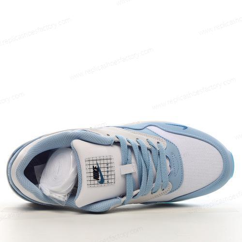 Replica Nike Air Max 1 Premium Mens and Womens Shoes White Blue DR0448100
