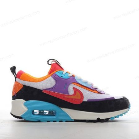 Replica Nike Air Max 90 Futura Men’s and Women’s Shoes ‘White Red Blue Purple Orange’ FD0821-100