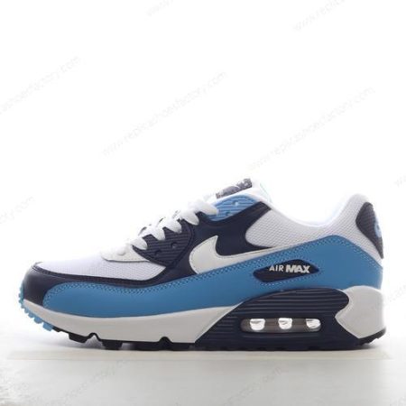 Replica Nike Air Max 90 Men’s and Women’s Shoes ‘White Blue Black’ 309299-129