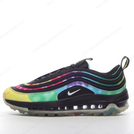 Replica Nike Air Max 97 Golf Men’s and Women’s Shoes ‘Black Red Green Yellow’ CK1219-001