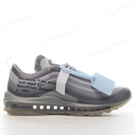 Replica Nike Air Max 97 x Off-White Men’s and Women’s Shoes ‘Grey’ AJ4585-101