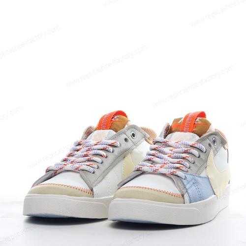 Replica Nike Blazer Low 77 Jumbo Mens and Womens Shoes Orange Blue DX6043171