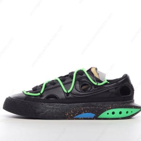Replica Nike Blazer Low x Off-White Men’s and Women’s Shoes ‘Black Green’ DH7863-001